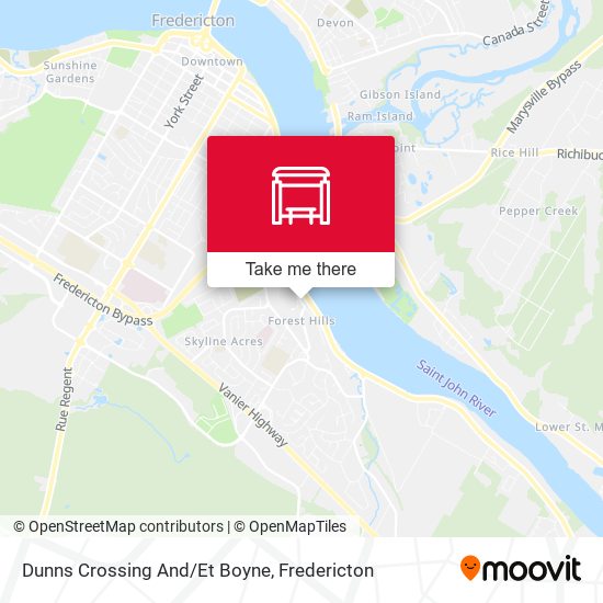 Dunns Crossing And/Et Boyne map