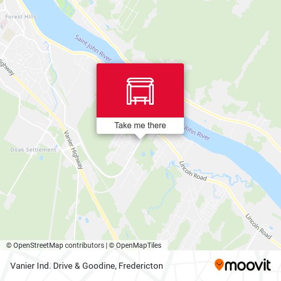 Vanier Ind. Drive & Goodine map