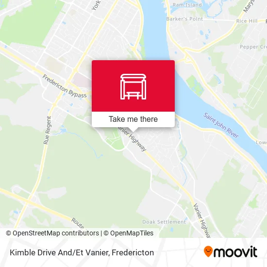 Kimble Drive And/Et Vanier map