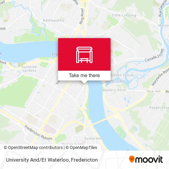 University And/Et Waterloo map