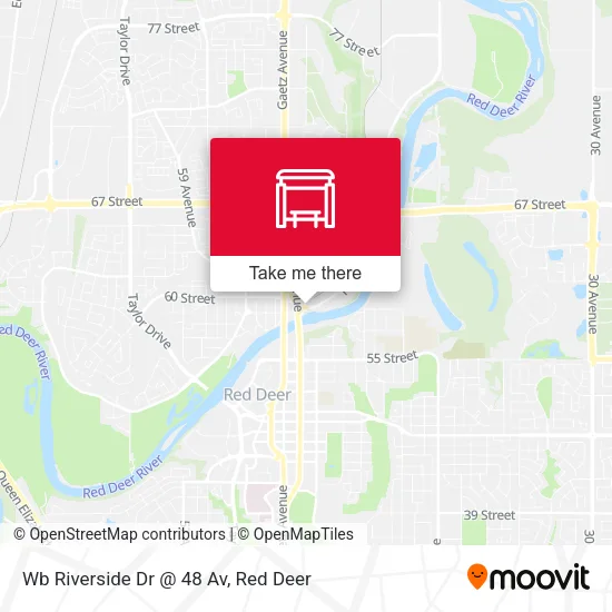 Wb Riverside Dr @ 48 Av map