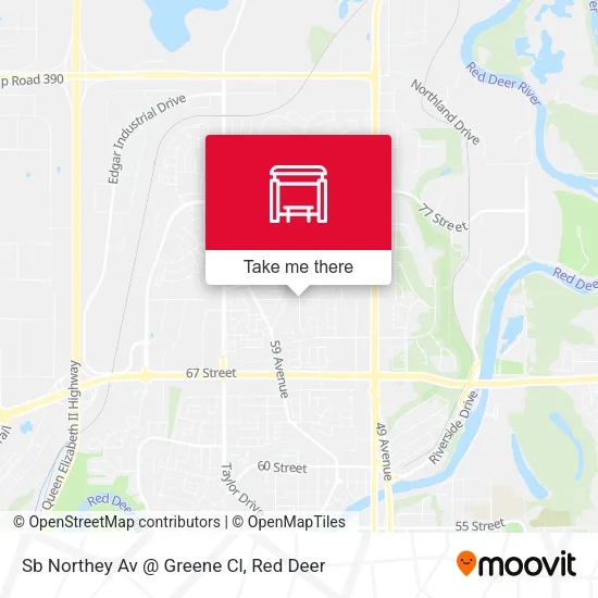 Sb Northey Av @ Greene Cl map