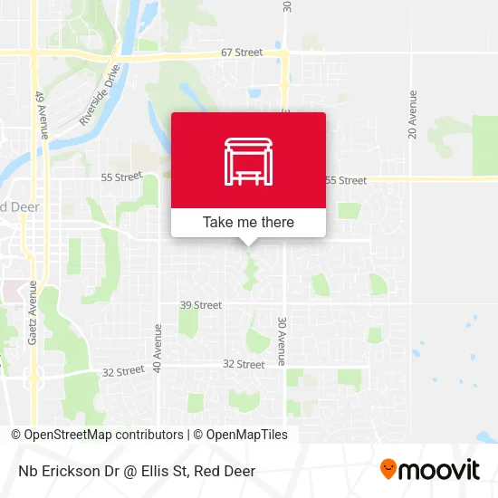 Nb Erickson Dr @ Ellis St map