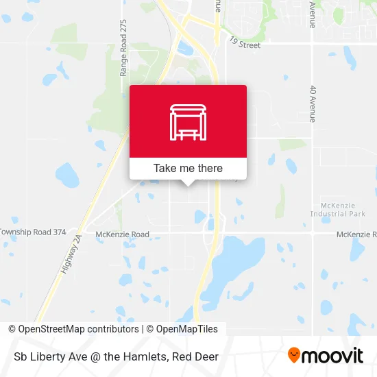 Sb Liberty Ave @ the Hamlets map