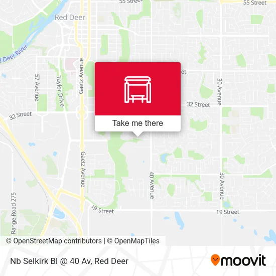 Nb Selkirk Bl @ 40 Av map