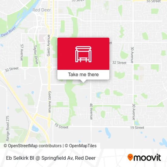 Eb Selkirk Bl @ Springfield Av map