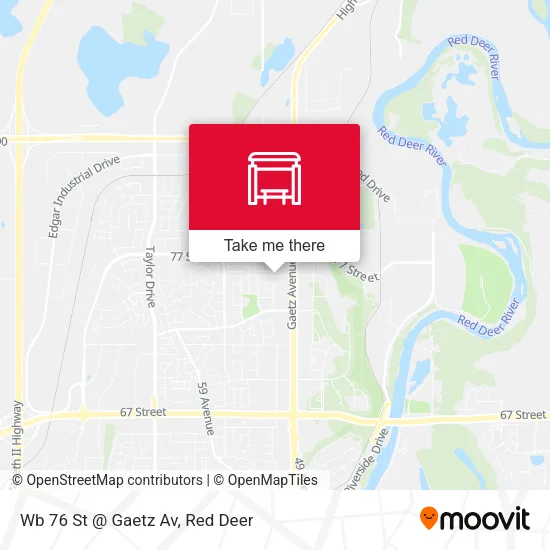 Wb 76 St @ Gaetz Av map