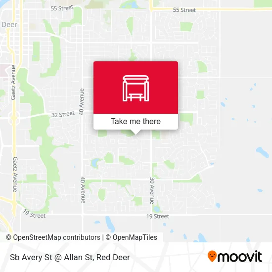 Sb Avery St @ Allan St map