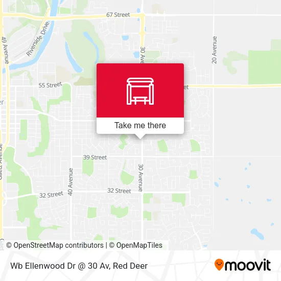 Wb Ellenwood Dr @ 30 Av map