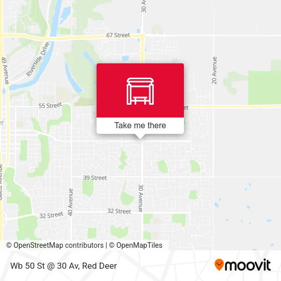 Wb 50 St @ 30 Av map