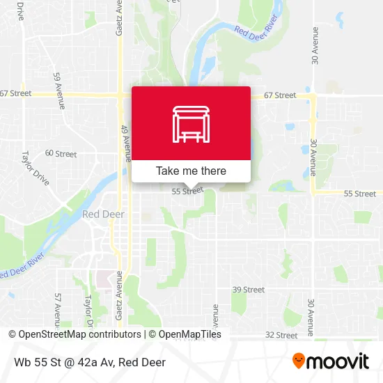 Wb 55 St @ 42a Av map