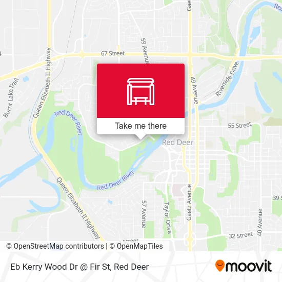 Eb Kerry Wood Dr @ Fir St map