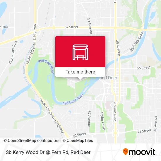 Sb Kerry Wood Dr @ Fern Rd map
