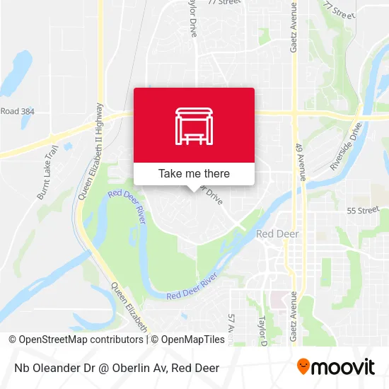 Nb Oleander Dr @ Oberlin Av map