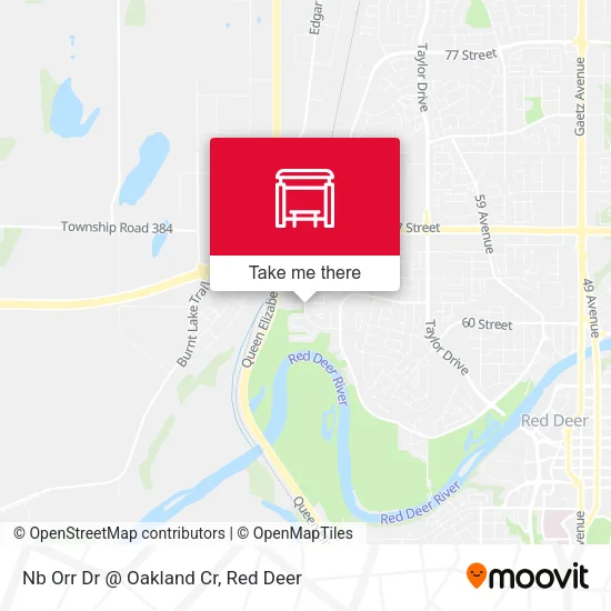 Nb Orr Dr @ Oakland Cr map