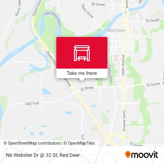 Nb Webster Dr @ 32 St map