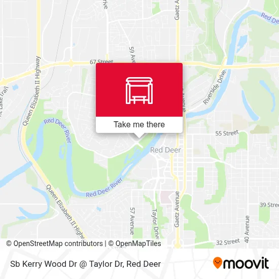 Sb Kerry Wood Dr @ Taylor Dr map