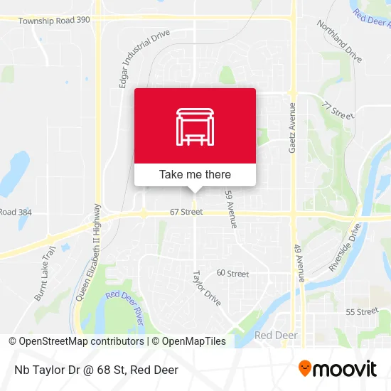 Nb Taylor Dr @ 68 St map