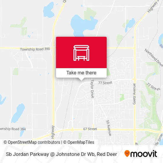 Sb Jordan Parkway @ Johnstone Dr Wb map