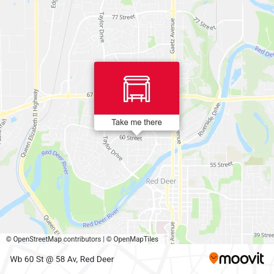 Wb 60 St @ 58 Av map