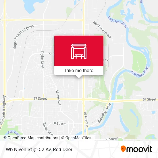 Wb Niven St @ 52 Av map