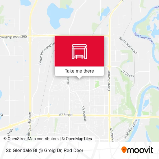 Sb Glendale Bl @ Greig Dr map