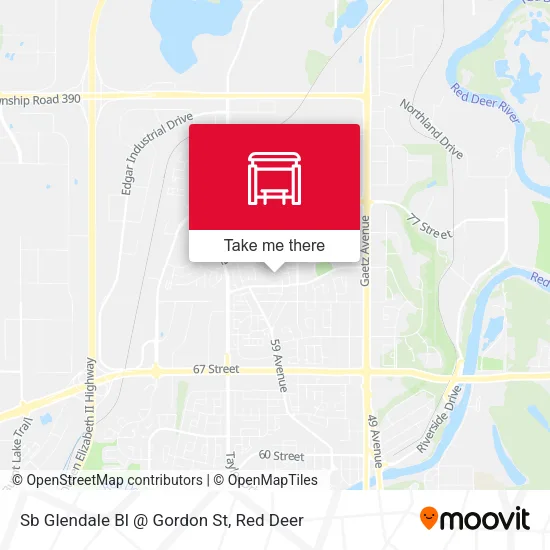 Sb Glendale Bl @ Gordon St map