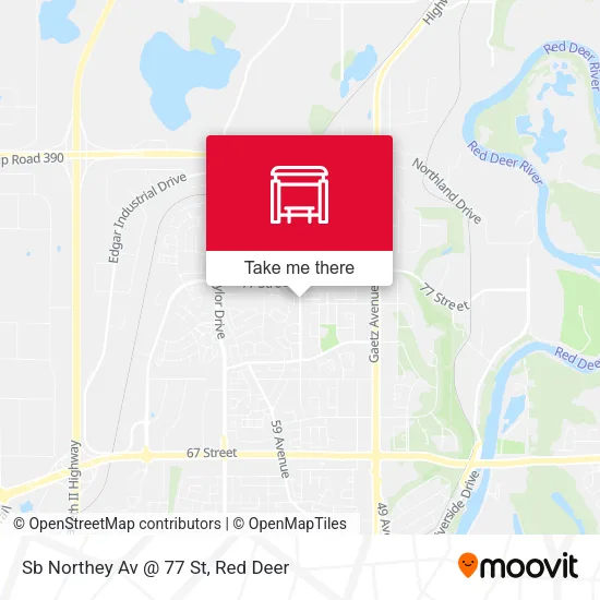 Sb Northey Av @ 77 St map