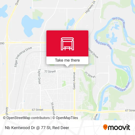 Nb Kentwood Dr @ 77 St map