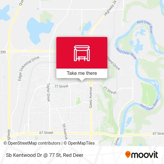 Sb Kentwood Dr @ 77 St map