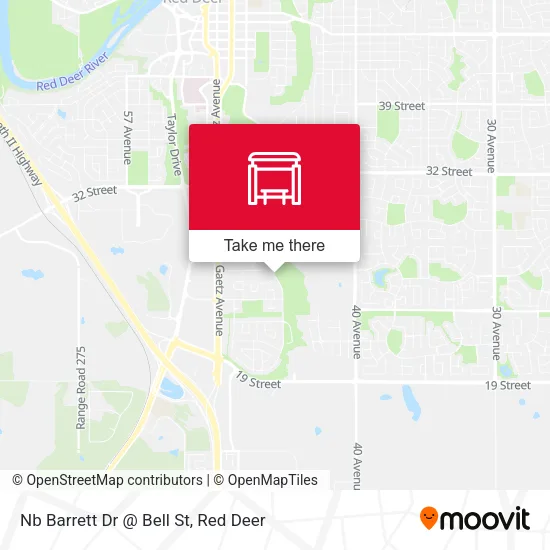 Nb Barrett Dr @ Bell St map