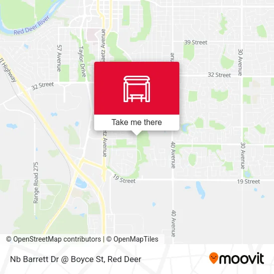 Nb Barrett Dr @ Boyce St map