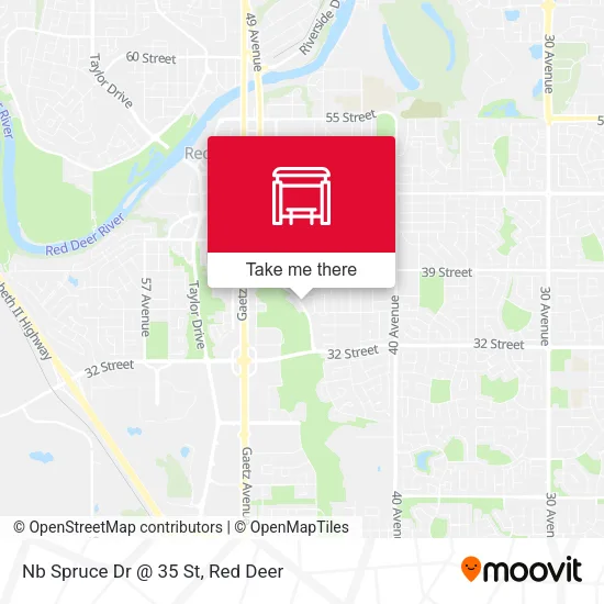 Nb Spruce Dr @ 35 St map