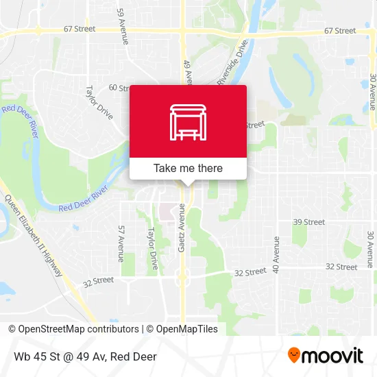 Wb 45 St @ 49 Av map