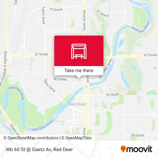 Wb 60 St @ Gaetz Av map