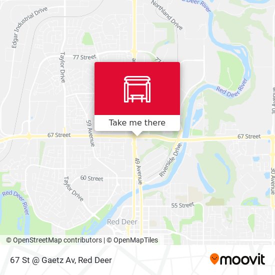 67 St @ Gaetz Av map