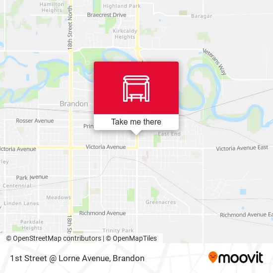 1st Street @ Lorne Avenue map