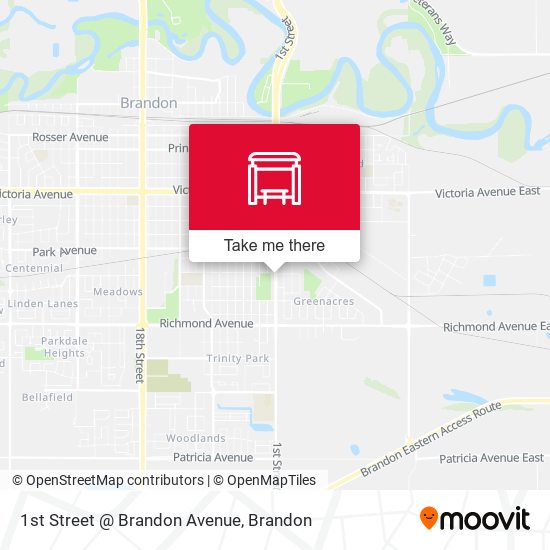 1st Street @ Brandon Avenue map