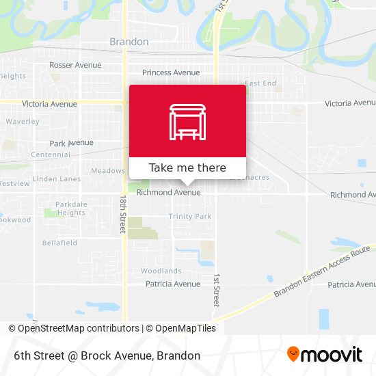 6th Street @ Brock Avenue map