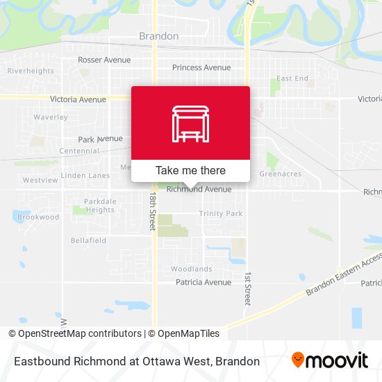 Eastbound Richmond at Ottawa West map