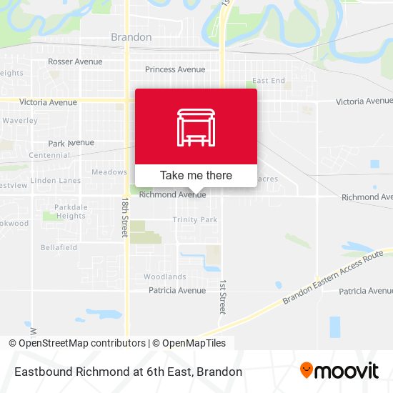 Eastbound Richmond at 6th East map
