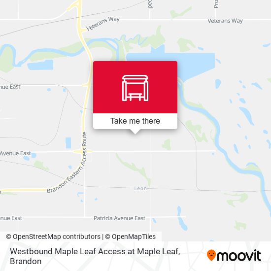 Westbound Maple Leaf Access at Maple Leaf map