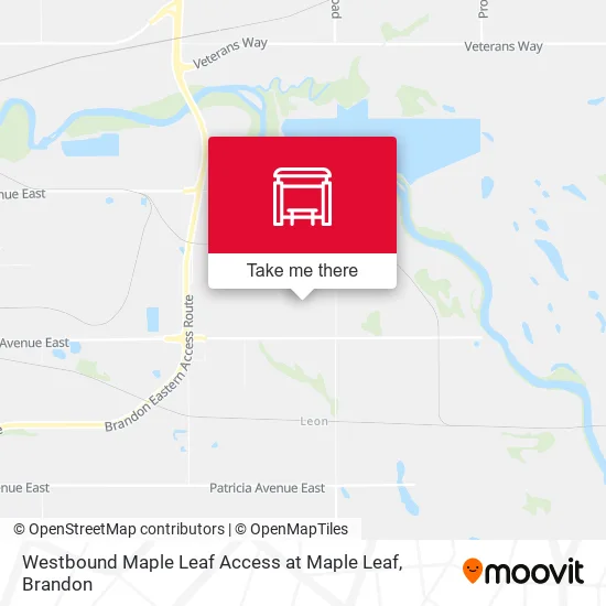 Westbound Maple Leaf Access at Maple Leaf map