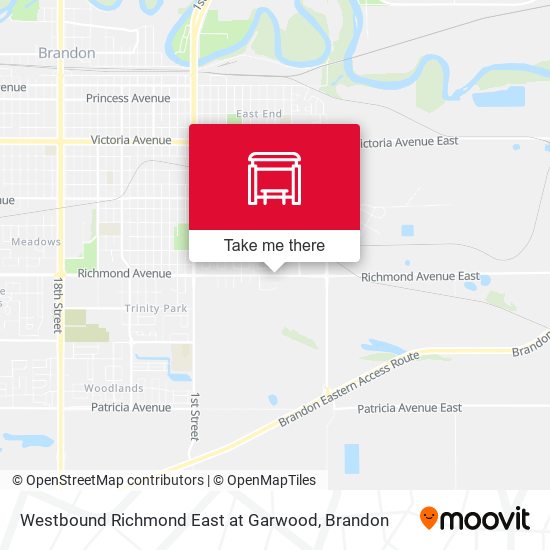 Westbound Richmond East at Garwood map