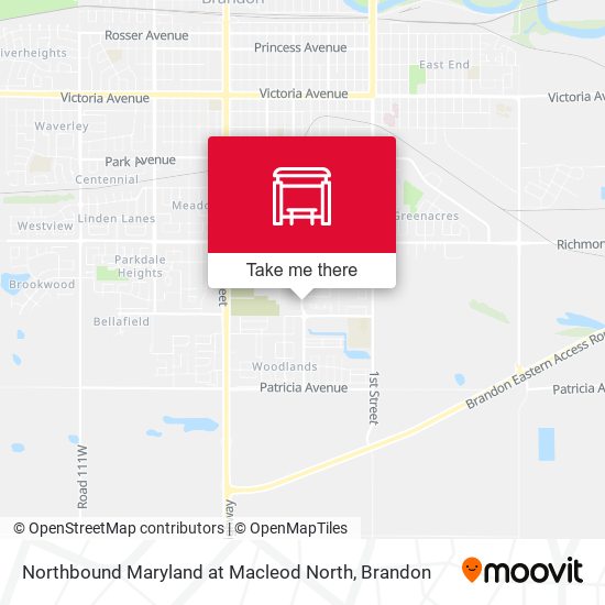 Northbound Maryland at Macleod North map