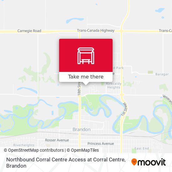 Northbound Corral Centre Access at Corral Centre map