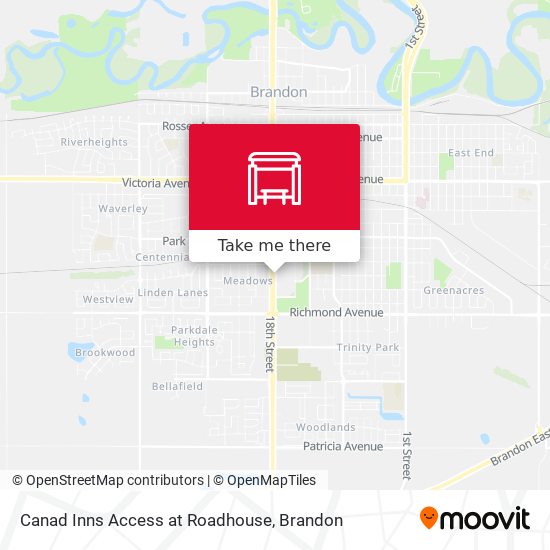 Canad Inns Access at Roadhouse map