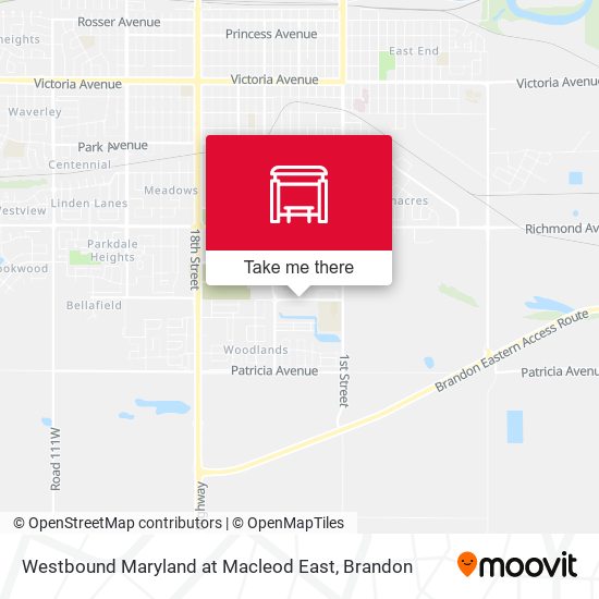 Westbound Maryland at Macleod East map