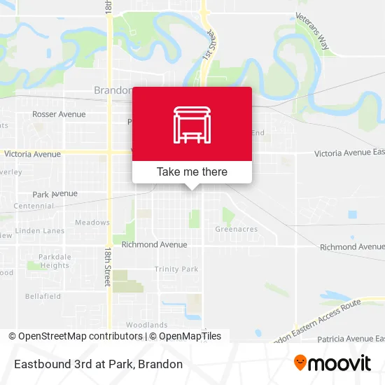 Eastbound 3rd at Park map