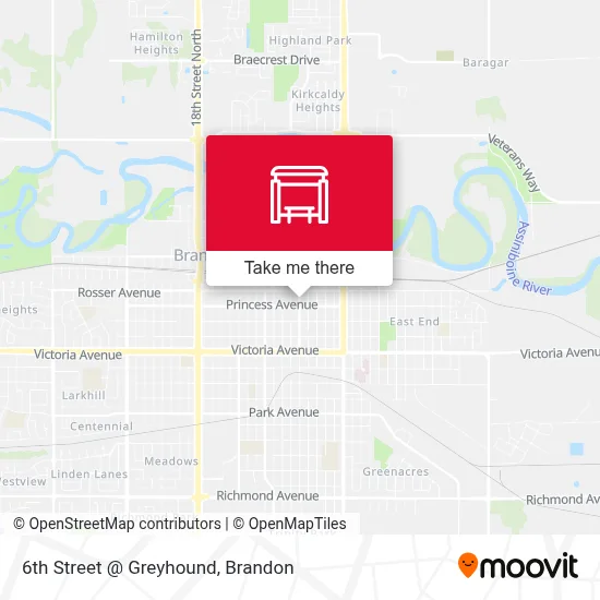 6th Street @ Greyhound map